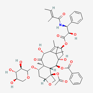 molecular formula C48H59NO17 B14872345 [(1S,2S,3R,4S,7R,9S,10S,12R,15S)-4-acetyloxy-1,12-dihydroxy-15-[(2R,3S)-2-hydroxy-3-[[(E)-2-methylbut-2-enoyl]amino]-3-phenylpropanoyl]oxy-10,14,17,17-tetramethyl-11-oxo-9-[(3R,4S,5R)-3,4,5-trihydroxyoxan-2-yl]oxy-6-oxatetracyclo[11.3.1.03,10.04,7]heptadec-13-en-2-yl] benzoate 