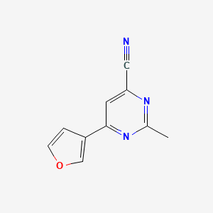 6-(Furan-3-yl)-2-methylpyrimidine-4-carbonitrile