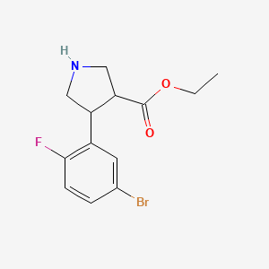 Ethyl 4-(5-bromo-2-fluorophenyl)pyrrolidine-3-carboxylate