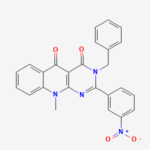 3-benzyl-10-methyl-2-(3-nitrophenyl)pyrimido[4,5-b]quinoline-4,5(3H,10H)-dione