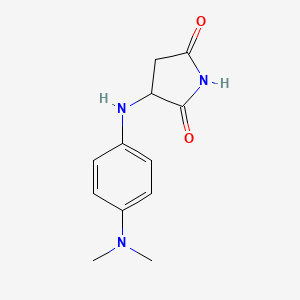 molecular formula C12H15N3O2 B14872369 3-((4-(Dimethylamino)phenyl)amino)pyrrolidine-2,5-dione 