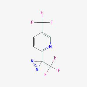 molecular formula C8H3F6N3 B1487237 5-(Trifluoromethyl)-2-(3-(trifluoromethyl)-3H-diazirin-3-yl)pyridine CAS No. 2231674-05-6