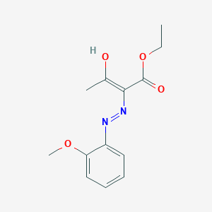 molecular formula C13H16N2O4 B14872382 (E)-ethyl 2-(2-(2-methoxyphenyl)hydrazono)-3-oxobutanoate 