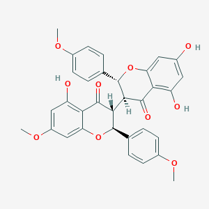 (2R,3S)-5,7-dihydroxy-3-[(2S,3R)-5-hydroxy-7-methoxy-2-(4-methoxyphenyl)-4-oxo-2,3-dihydrochromen-3-yl]-2-(4-methoxyphenyl)-2,3-dihydrochromen-4-one