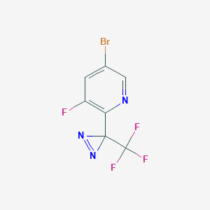 molecular formula C7H2BrF4N3 B1487240 5-Bromo-3-fluoro-2-(3-(trifluoromethyl)-3H-diazirin-3-yl)pyridine CAS No. 2231673-45-1