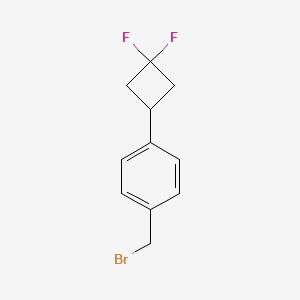 molecular formula C11H11BrF2 B14872400 1-(Bromomethyl)-4-(3,3-difluorocyclobutyl)benzene 