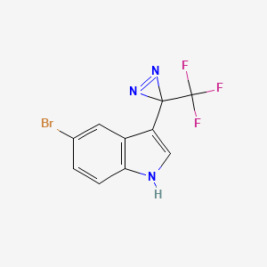 molecular formula C10H5BrF3N3 B1487241 5-Bromo-3-(3-(trifluoromethyl)-3H-diazirin-3-yl)-1H-indole CAS No. 2231673-42-8