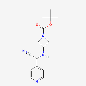 Tert-butyl 3-((cyano(pyridin-4-yl)methyl)amino)azetidine-1-carboxylate