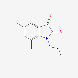 molecular formula C13H15NO2 B14872428 5,7-dimethyl-1-propyl-1H-indole-2,3-dione 