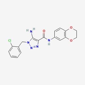 5-amino-1-(2-chlorobenzyl)-N-(2,3-dihydro-1,4-benzodioxin-6-yl)-1H-1,2,3-triazole-4-carboxamide