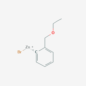 molecular formula C9H11BrOZn B14872458 2-(Ethoxymethyl)phenylZinc bromide 