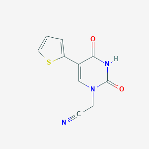 molecular formula C10H7N3O2S B14872471 2-(2,4-dioxo-5-(thiophen-2-yl)-3,4-dihydropyrimidin-1(2H)-yl)acetonitrile 