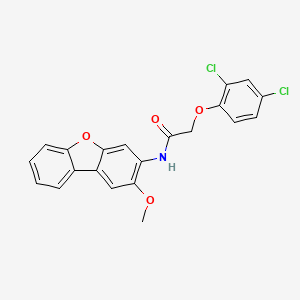 molecular formula C21H15Cl2NO4 B14872483 2-(2,4-dichlorophenoxy)-N-(2-methoxydibenzo[b,d]furan-3-yl)acetamide 