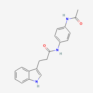 molecular formula C19H19N3O2 B14872490 N-(4-acetamidophenyl)-3-(1H-indol-3-yl)propanamide 