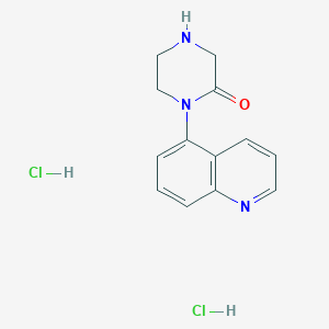 1-(Quinolin-5-yl)piperazin-2-one dihydrochloride