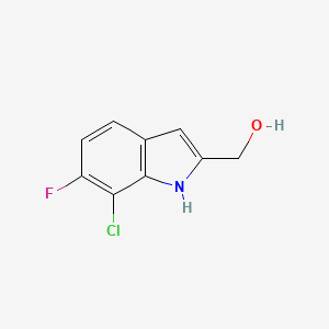 molecular formula C9H7ClFNO B1487255 (7-氯-6-氟-1H-吲哚-2-基)甲醇 CAS No. 2304853-29-8