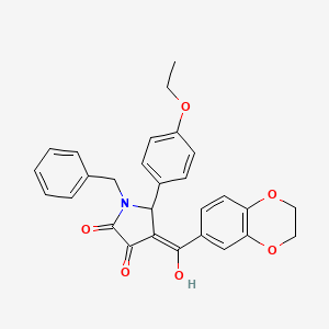 1-benzyl-4-(2,3-dihydrobenzo[b][1,4]dioxine-6-carbonyl)-5-(4-ethoxyphenyl)-3-hydroxy-1H-pyrrol-2(5H)-one