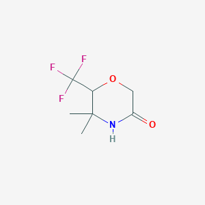 5,5-Dimethyl-6-(trifluoromethyl)morpholin-3-one