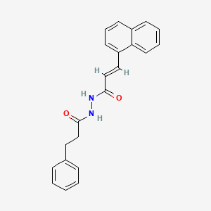 (E)-3-(naphthalen-1-yl)-N'-(3-phenylpropanoyl)acrylohydrazide