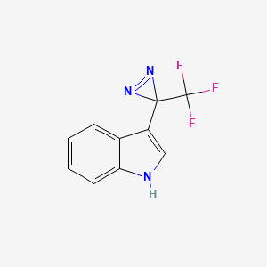 molecular formula C10H6F3N3 B1487258 3-(3-(Trifluoromethyl)-3H-diazirin-3-yl)-1H-indole CAS No. 2231676-71-2