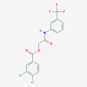 2-Oxo-2-((3-(trifluoromethyl)phenyl)amino)ethyl 3,4-dichlorobenzoate