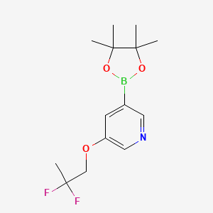 molecular formula C14H20BF2NO3 B1487261 3-(2,2-Difluoropropoxy)-5-(4,4,5,5-tetramethyl-[1,3,2]dioxaborolan-2-yl)-pyridine CAS No. 2246888-61-7