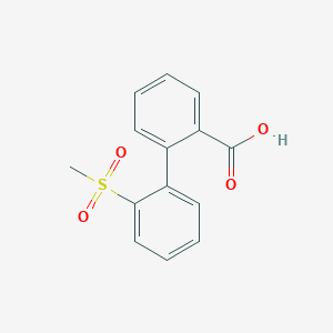 molecular formula C14H12O4S B1487262 [(2-Methylsulfonyl)phenyl]benzoic acid CAS No. 100622-05-7