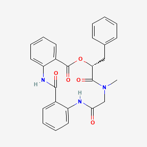 molecular formula C26H23N3O5 B1487264 Clavatustide B CAS No. 1581723-72-9