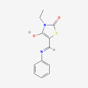 molecular formula C12H12N2O2S B14872640 (E)-3-ethyl-5-((phenylamino)methylene)thiazolidine-2,4-dione 