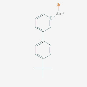 molecular formula C16H17BrZn B14872653 3-(4-t-Butylphenyl)phenylZinc bromide 