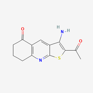 molecular formula C13H12N2O2S B14872671 2-acetyl-3-amino-7,8-dihydrothieno[2,3-b]quinolin-5(6H)-one 