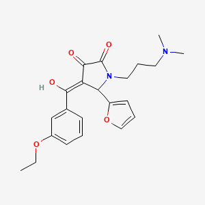 1-[3-(dimethylamino)propyl]-4-[(3-ethoxyphenyl)carbonyl]-5-(furan-2-yl)-3-hydroxy-1,5-dihydro-2H-pyrrol-2-one