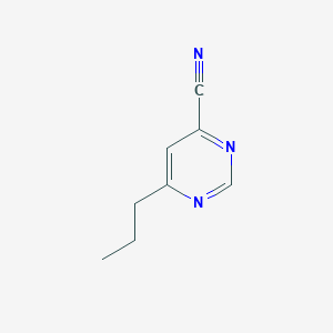 molecular formula C8H9N3 B14872689 6-Propylpyrimidine-4-carbonitrile 