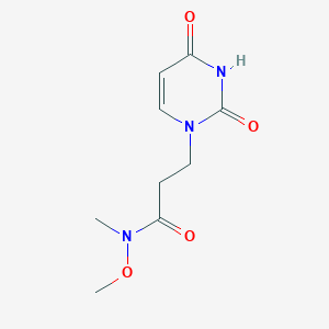 molecular formula C9H13N3O4 B14872698 3-(2,4-dioxo-3,4-dihydropyrimidin-1(2H)-yl)-N-methoxy-N-methylpropanamide 