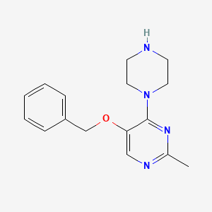 5-(Benzyloxy)-2-methyl-4-(piperazin-1-yl)pyrimidine