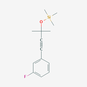 molecular formula C14H19FOSi B14872710 [3-(3-Fluoro-phenyl)-1,1-dimethyl-prop-2-ynyloxy]-trimethyl-silane 