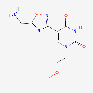 5-(5-(aminomethyl)-1,2,4-oxadiazol-3-yl)-1-(2-methoxyethyl)pyrimidine-2,4(1H,3H)-dione