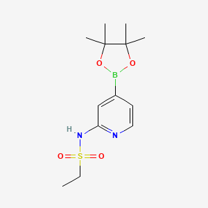molecular formula C13H21BN2O4S B1487272 N-[4-(tetramethyl-1,3,2-dioxaborolan-2-yl)pyridin-2-yl]ethane-1-sulfonamide CAS No. 2246877-41-6