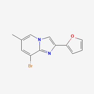 molecular formula C12H9BrN2O B14872722 8-Bromo-2-(furan-2-yl)-6-methylimidazo[1,2-a]pyridine 