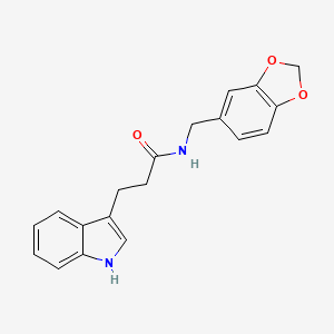 N-(1,3-benzodioxol-5-ylmethyl)-3-(1H-indol-3-yl)propanamide