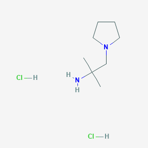 molecular formula C8H20Cl2N2 B1487273 2-Methyl-1-(1-pyrrolidinyl)-2-propanamine dihydrochloride CAS No. 2206965-58-2