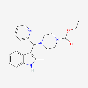 ethyl 4-[(2-methyl-1H-indol-3-yl)(pyridin-2-yl)methyl]piperazine-1-carboxylate