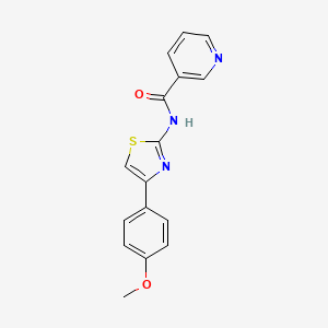 molecular formula C16H13N3O2S B14872737 N-[4-(4-methoxyphenyl)-1,3-thiazol-2-yl]pyridine-3-carboxamide 