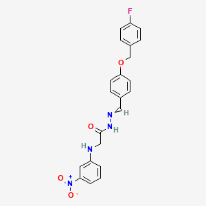 N'-(4-((4-Fluorobenzyl)oxy)benzylidene)-2-((3-nitrophenyl)amino)acetohydrazide