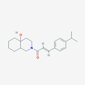 (E)-1-(4a-hydroxyoctahydroisoquinolin-2(1H)-yl)-3-(4-isopropylphenyl)prop-2-en-1-one