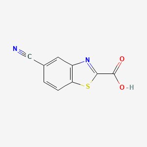 molecular formula C9H4N2O2S B1487280 5-Cyanobenzo[d]thiazole-2-carboxylic acid CAS No. 2231676-66-5