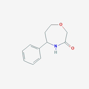 molecular formula C11H13NO2 B14872801 5-Phenyl-1,4-oxazepan-3-one 