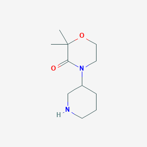 molecular formula C11H20N2O2 B1487281 2,2-Dimethyl-4-(piperidin-3-yl)morpholin-3-one CAS No. 2231676-68-7