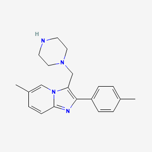 molecular formula C20H24N4 B14872860 6-Methyl-3-piperazin-1-yl-methyl-2-p-tolyl-imidazo[1,2-a]pyridine 