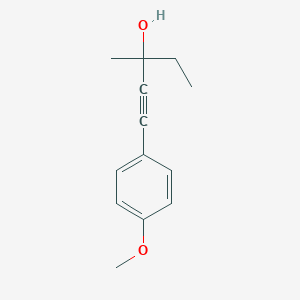 molecular formula C13H16O2 B14872862 1-(4-Methoxyphenyl)-3-methyl-1-pentyn-3-ol 